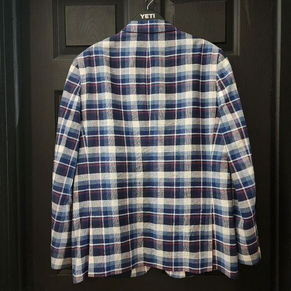 Nautica Brielle Linen Blend Jacket in Multicolor Plaid - Picture 12 of 14